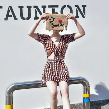 

Four Piece Swimsuit Ladies' Bathing Suit Trikini Beachwear Bodysuit Trikinis 2018 New Swimming Female Four Sexy Underwire Tubed