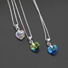 BAFFIN Mini Heart Necklaces Pendant Crystals From Swarovski For Women Girls Gift Silver Color Chain Kids Jewelry Decorations ► Photo 3/6