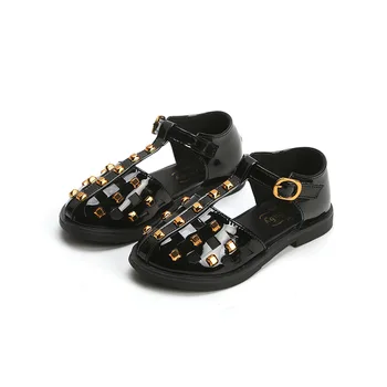 

Kids Girls Shoes Baby Children Sandals Summer Kids Princess Soft Bottom Rivet Sandals Girl Hollow Shoes Fashion Sneakers