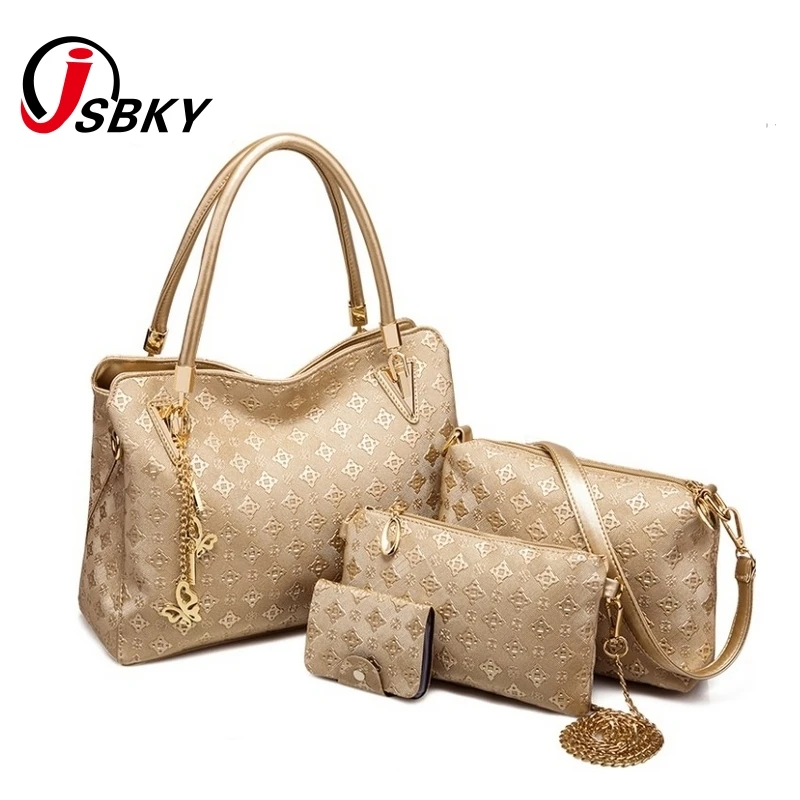 

Women 4 Bag/Set New Mother Handbag Brand Designer Women Bag Letter Top-Handle Bags Fashion Femal Bags Shoulder Bags