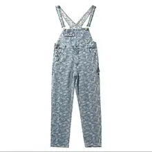 Свободные штаны с цветочной вышивкой в стиле хип-хоп для мужчин и женщин