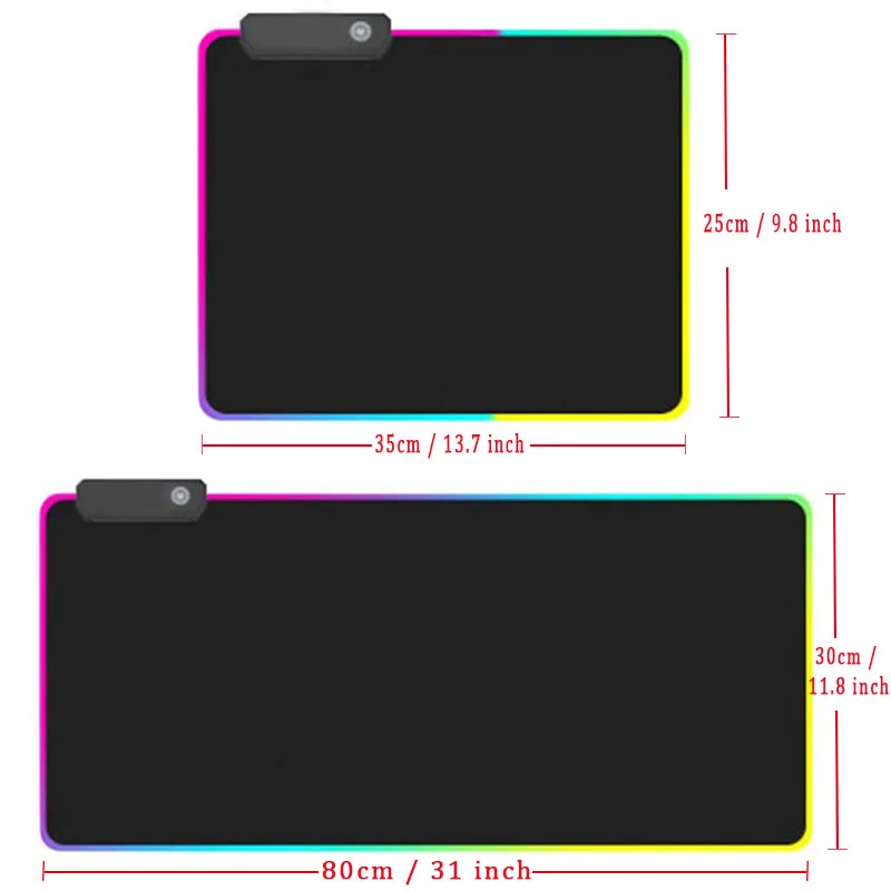 Большой резиновый коврик для компьютерной клавиатуры rgb большой светодиодный