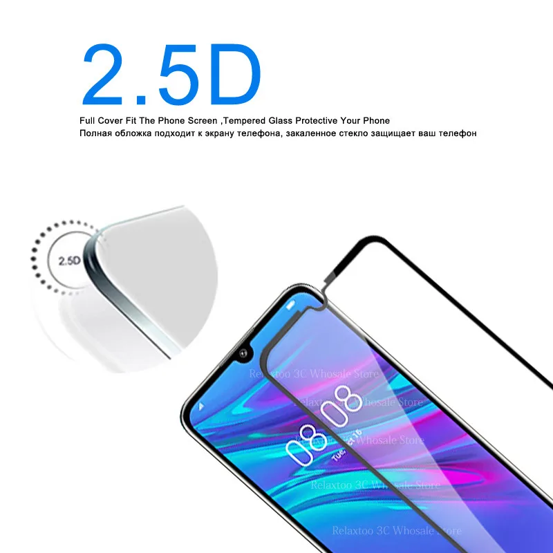 Защитное 3d стекло закаленное для Huawei Y6 2019 защитная пленка экрана Защитная MRD LX1 Y 6