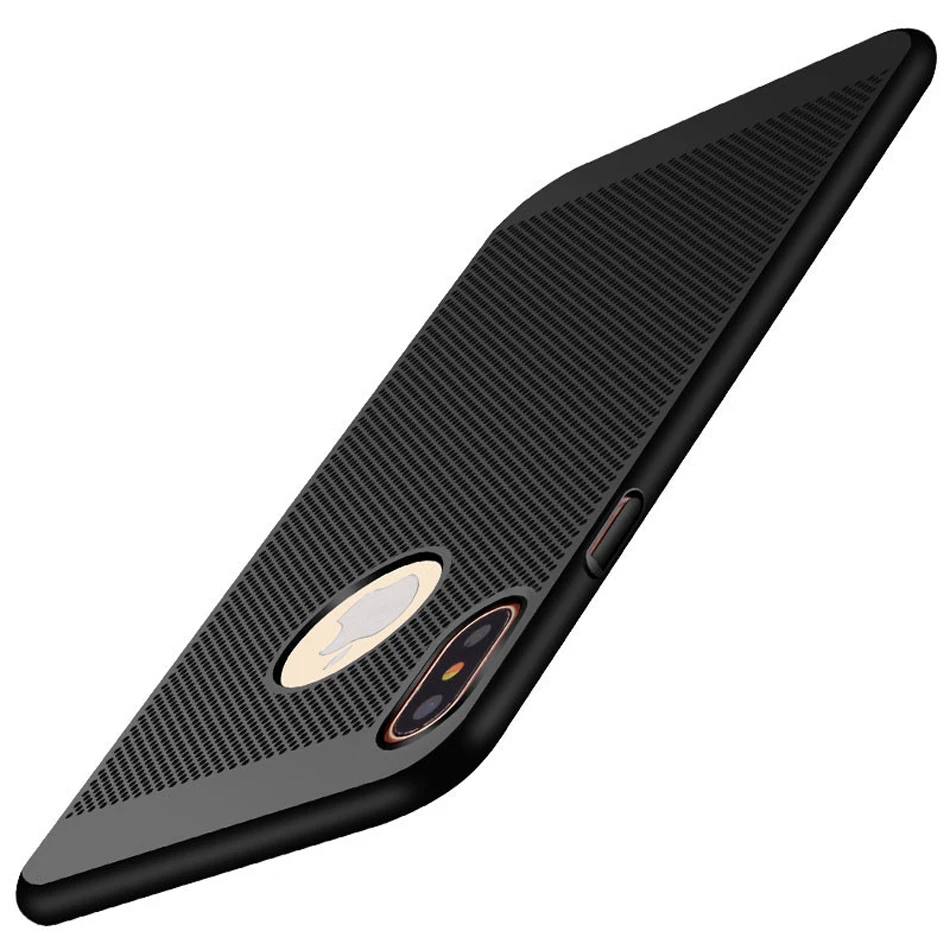 New-For-Apple-iPhone-8-Case-Honeycomb-PC-Matte-Back-Cover-Heat-Dissipation-Cooling-Housing-For