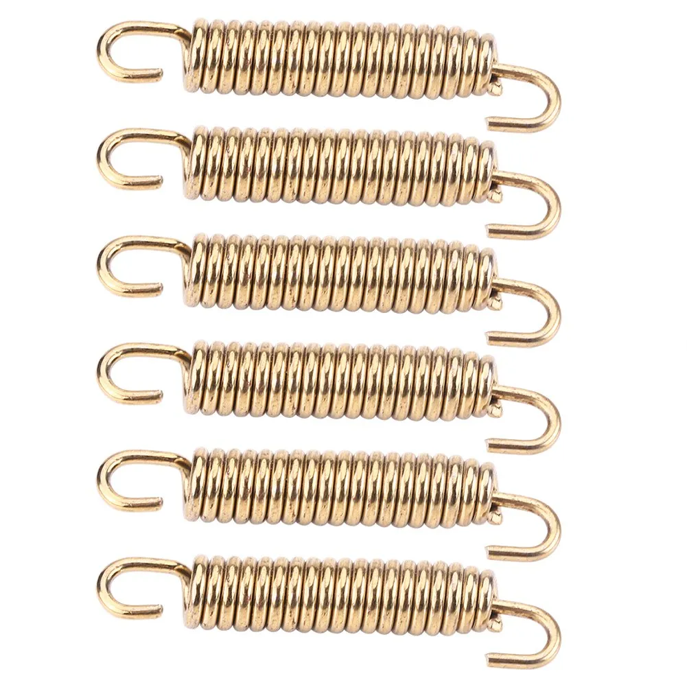6pcs Stainless Steel Muffler Exhaust Pipe Spring Hooks 2 colors for option fit Motorcycle Scooter ATV anti-corrosion | Автомобили и