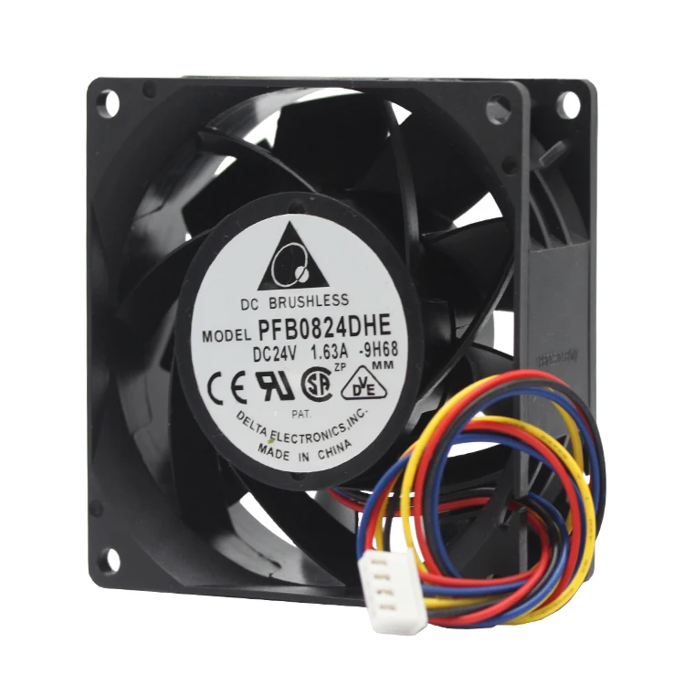 Delta PFB0824DHE DC 24V 1.63A 8 см 8038 80x80x38 мм 4-контактный 4-проводной ШИМ-инвертор промышленный
