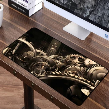

FFFAS 70X40cm gear Mouse pad Anti-slip Locking Edge Waterproof Natural Rubber Desk Mouse Mat Send BoyFriend the Best Gift