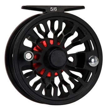

3/4 5/6 7/8WT Fly Reel Black CNC Machined Large Arbor Aluminum Fly Fishing Reel