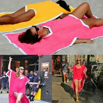 

Beach Towel Windproof Women Body Wrap Bikini Sandy Beach Kimono Bath Towel Spa Beach Bathrobe Dress Padet Shoulder