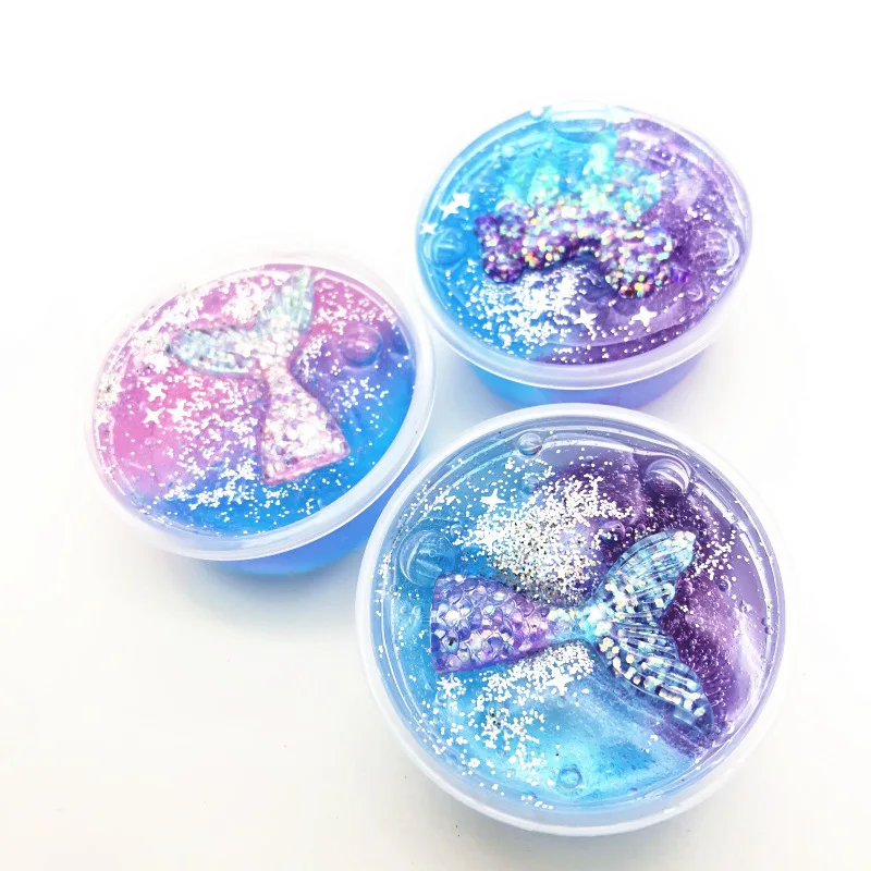 

DIY Clear Slime light Plasticine slime toys Box Crystal Glitter Cloud Mud Glue for Fluffy Slime Clay Kit Sand Antistress for kid
