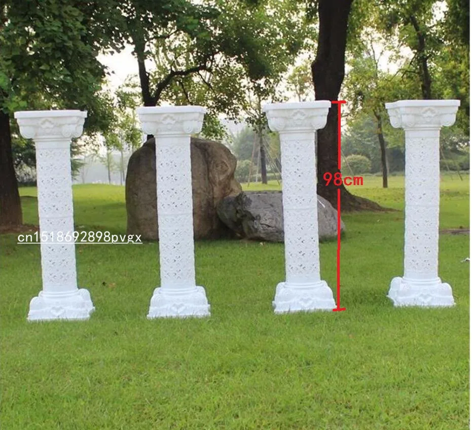 Европейский стиль 38," полые искусственные римские колонны Пластиковые Столбы дорога цитируется Свадебные реквизиты события украшения принадлежности 2 шт./партия