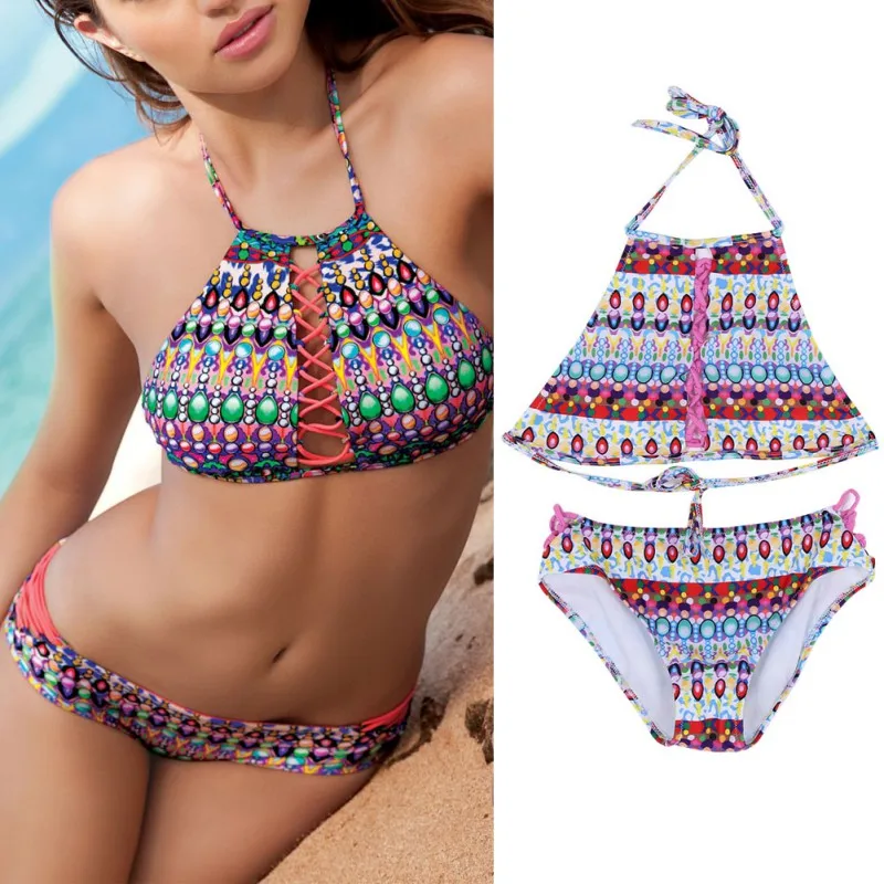 

Sexy Women Beach Floral Printed Swimwear Swimsuit Bathing Suit Bikini Set Bikini