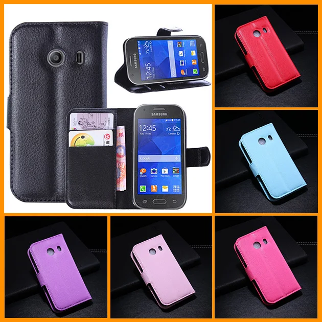 1 шт./лот Роскошные Флип Кожа PU чехол для Samsung Galaxy Ace Style g310 Бумажник Обложка с