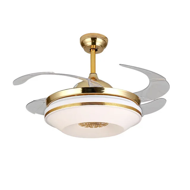 Retractable Ceiling Fan Light With Remote Control Fan