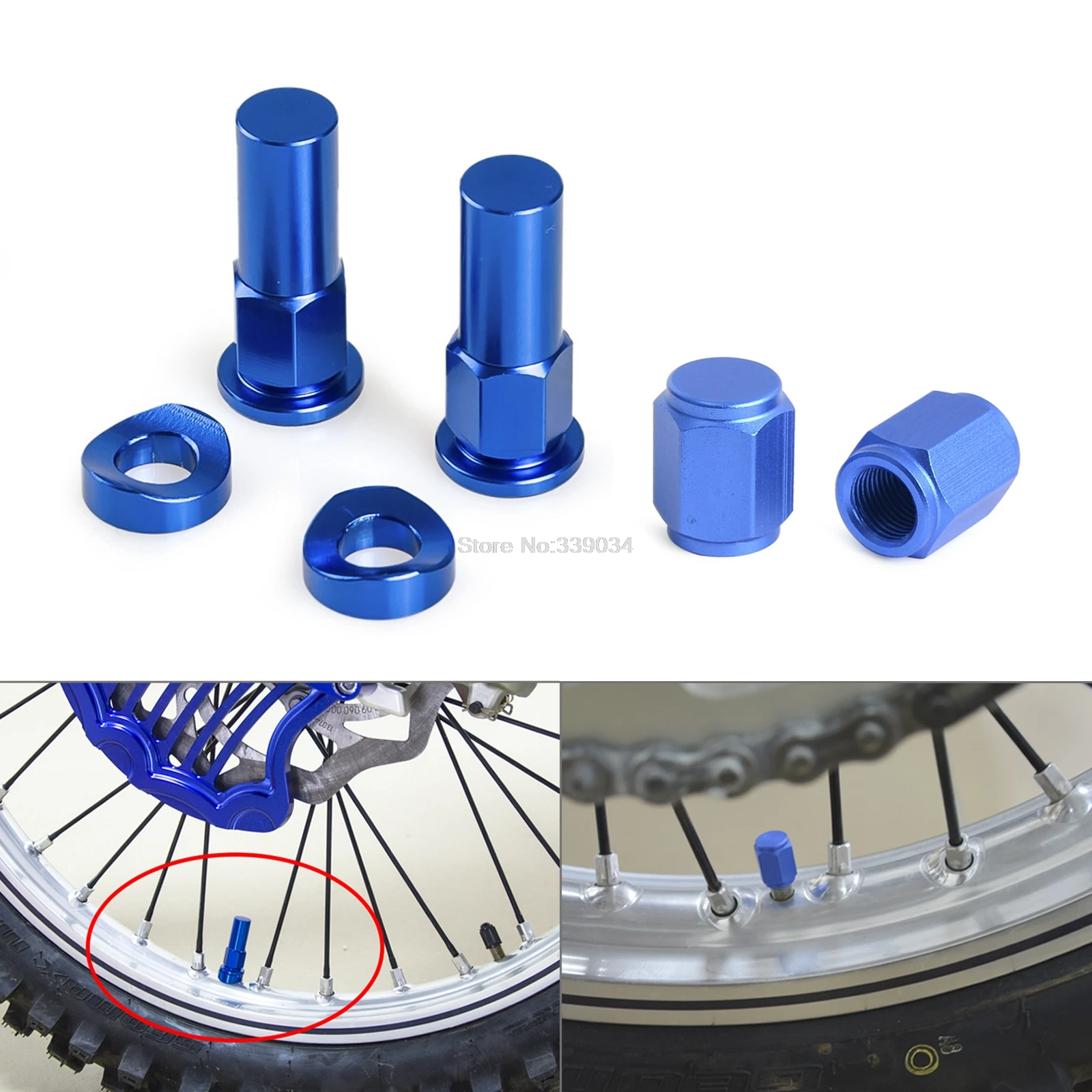 NICECNC обод Блокировки Гайки разделитель клапана колпачок для Yamaha YZ YZF Honda CR CRF KTM SX SXF