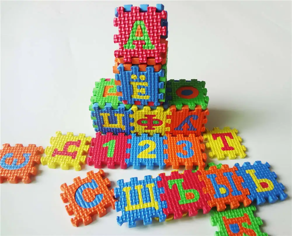 Russia Kids Toy Baby Play Mat Puzzle Mats Carpet Rugs Babies Puzzle  Language &  Number & Russian Letter Eva Mats