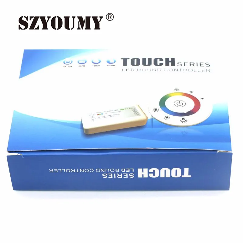 SZYOUMY DHL корабль DC12V-24V светодиодный сенсорный круглый RGB контроллер 18A 7 клавиш RF пульт дистанционного управления для 5050 3528 RGB светодиодные