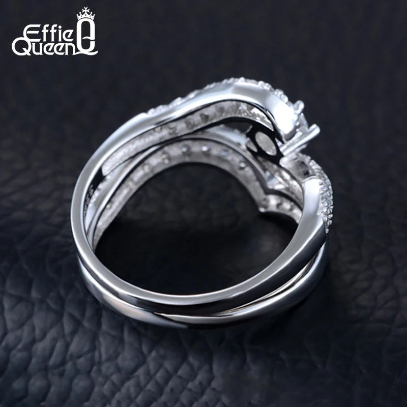 Женское двойное кольцо с фианитом DR49|ring set|rings for womendouble ring |