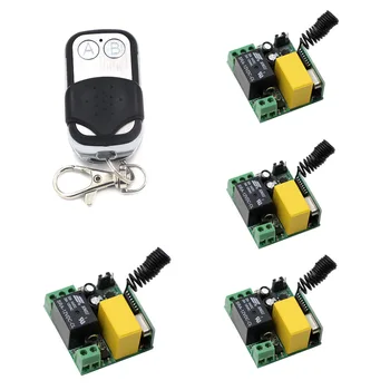 

New Arrival AC220V 1CH RF Wireless Remote Control Power Switch System 10A Relays Mini Receiver & Transmitter for Smart Home