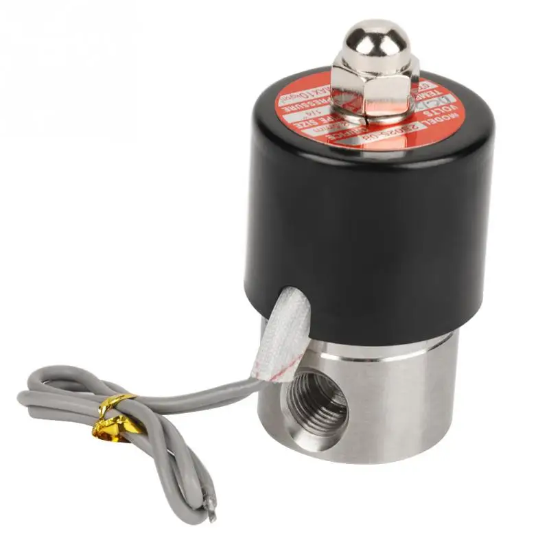 

304 Stainless Steel DC 12V G1/4 Electric Solenoid Valve N/C Normally Type Tools Accessory