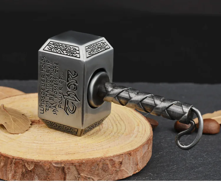 1 шт Wiitin Thors Battle Hammer Fidget Hand Spinner Сделано из металла, могучий Mjolnir брелок игрушка-античная латунь