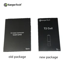 100 шт./лот цены по прейскуранту завода-изготовителя KangerTech T2 катушки CC Clearomizer голову 1.5ohm 1.8ohm 2.2ohm 2.5ohm катушки на