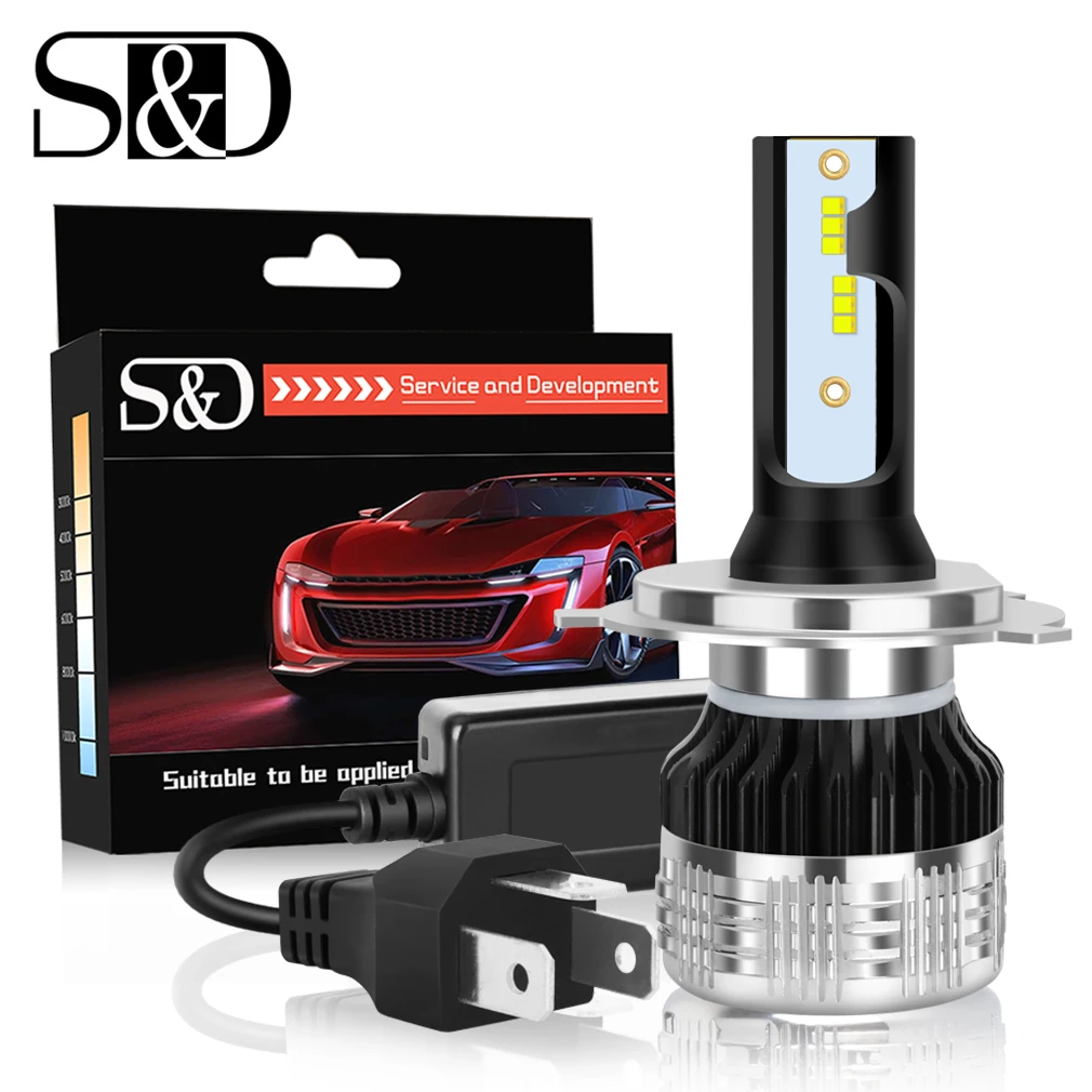 H4 светодиодный мотоциклетный головной светильник лампы 6000LM 35 Вт hi ...