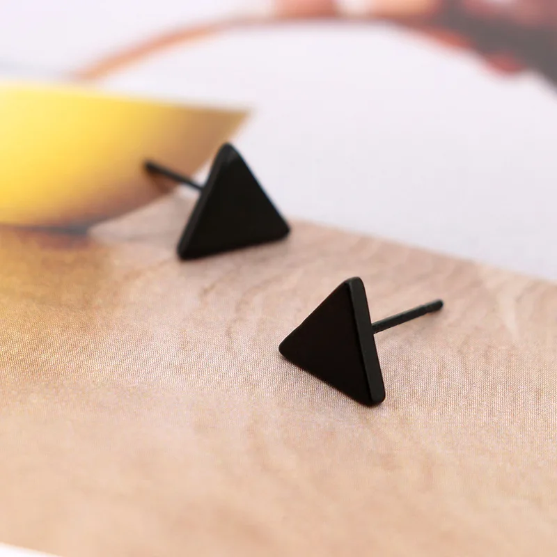 Женские Геометрические серьги гвоздики 3 цвета|triangle stud earrings|stud earringsstud earrings for women |