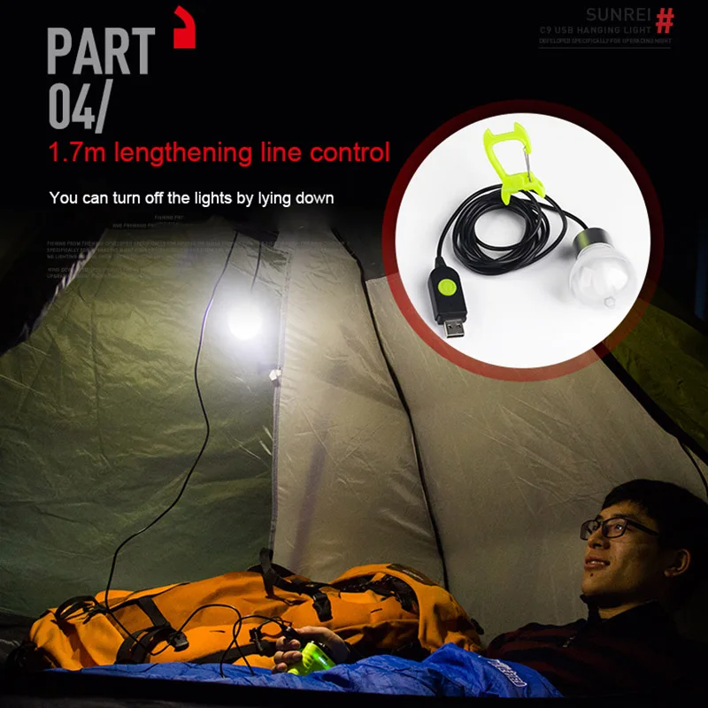 

Newest Mini Camping Light LED Lantern Waterproof Tents Outdoor Hiking Hanging USB Rechargeable Lamp @8