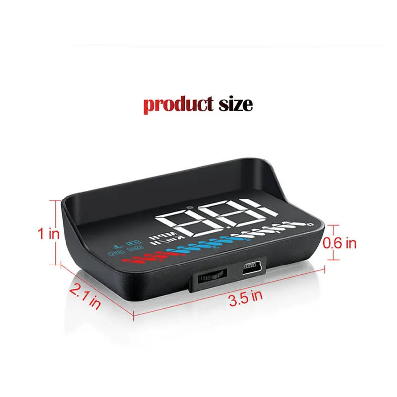 M7 OBDHUD дисплей Универсальный Автомобильный Hud OBD Plus GPS Спидометр лобовое стекло