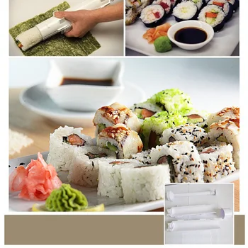 

Easy Sushi Maker Bazooka Roller Sushi Making kit Rice Mold Vegetable Meat Rolling Sticks Machine Tools Japanese Kitchen Gadgets