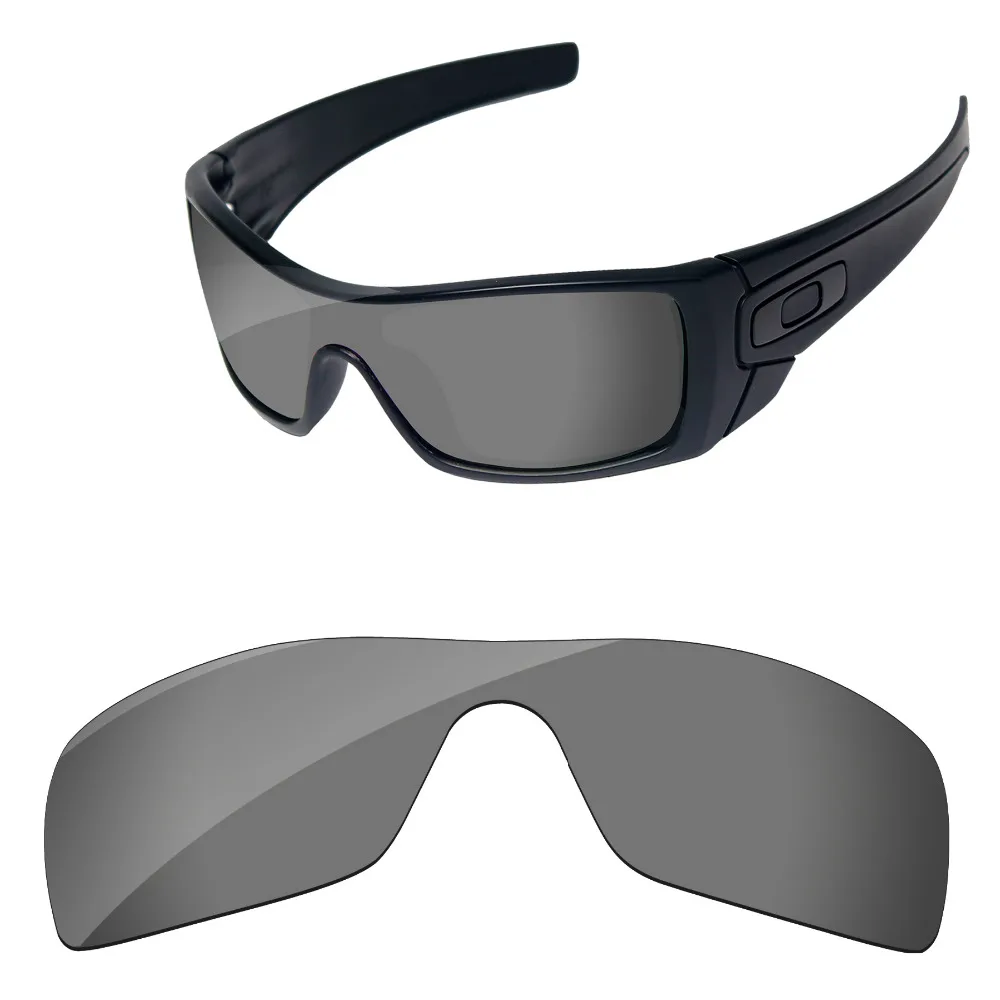 

Papaviva Black Chrome Mirror Polarized Replacement Lenses For Batwolf Sunglasses Frame 100% UVA & UVB Protection