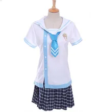 Trajes azul marino para las mujeres azul marino uniforme cosplay desgaste rendimiento ropa estudiante uniforme escolar japonés