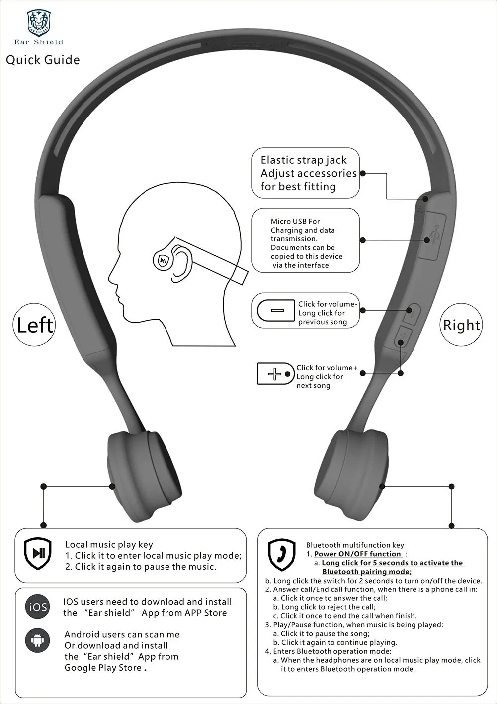 ALWUP беспроводные наушники Bluetooth наушники костной проводимости Спортивная стерео гарнитура для телефона с микрофоном 8 ГБ MP3 плеер