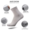 HSS-calcetines largos de fibra de bambú para hombre, medias clásicas de negocios, informales, para verano e invierno, tallas americanas, 5 par/lote, 6,5 a 11 ► Foto 2/6