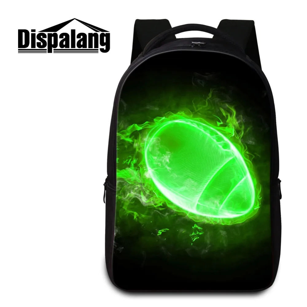 

Dispalang 2018 Newest Laptop Computer Backpack for Men Personalized Notebook Bag for Boy 3D Print Balls Patterns on Backbag Girl