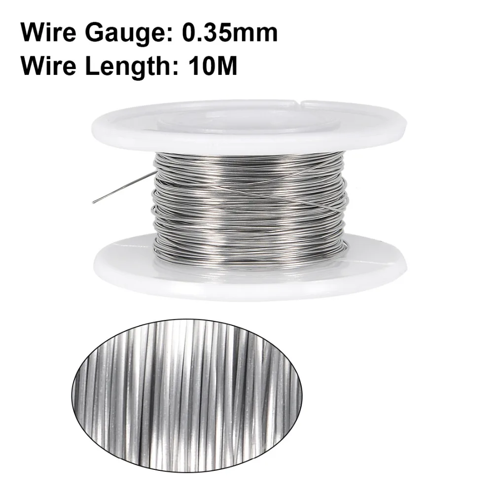UXCELL 1 шт. нагревательный провод нихромовый резистор 27AWG 26AWG 24AWG 22AWG 21AWG сверхтонкий