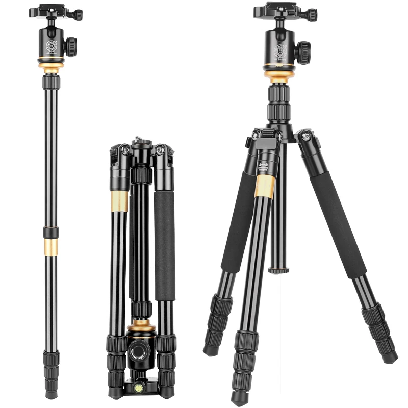 Q999S Aluminum tripode 360 panoramic damping ballhead tripe 55.5 inch dslr digital video professional tripod monopod for camera Q999S Aluminum tripode 360 panoramic damping ballhead tripe 55.5 inch dslr digital video professional tripod monopod for camera