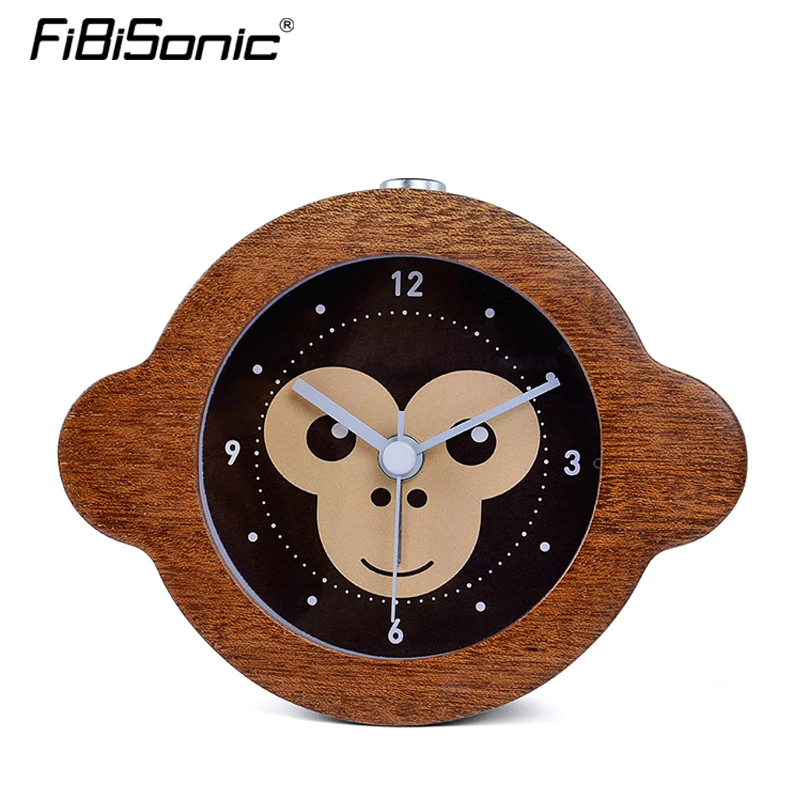FiBiSonic lovely Chinese Zodiac Animal Wooden Snooze Night Light Alarm