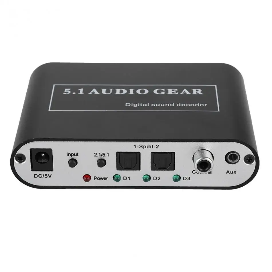 Шумоподавление DTS декодер оптический/коаксиальный сигнал/аналоговый до 5,1/2,1 аналоговый DTS аудио декодер горячая распродажа