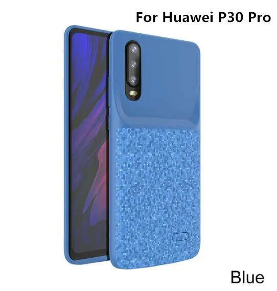 P30 Pro Blue Силиконовый ударопрочный чехол для зарядки батареи для huawei P30 Pro Lite Nova 4e резервного питания банк зарядный чехол Внешняя батарея, крышка - Цвет: P30 Pro Blue