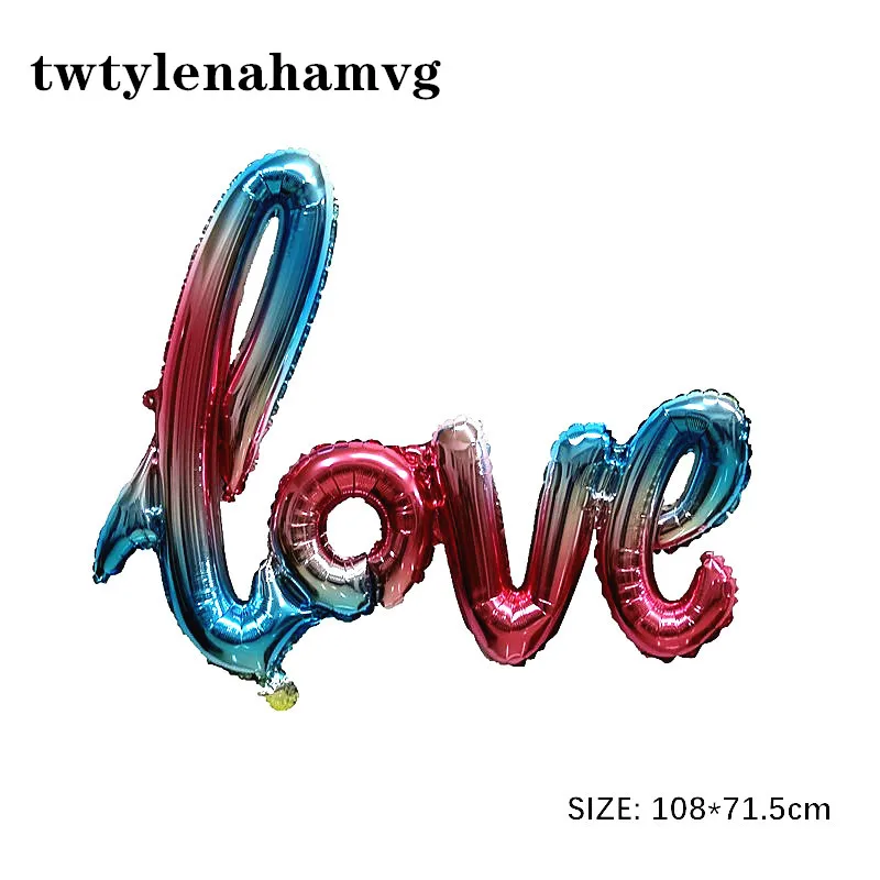 

Wedding decoration balloons Valentine's Day Anniversary theme ball new Big LOVE gradually changing color Letter foil Balloon