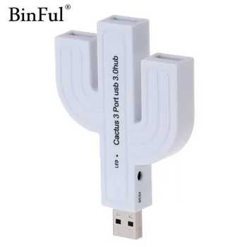 

BinFul New Mini 3 Ports LED High Speed USB 3.0 Hub Portable USB Hub Ultra Speed 5Gbps Hub USB Splitter Adapter For PC Laptop