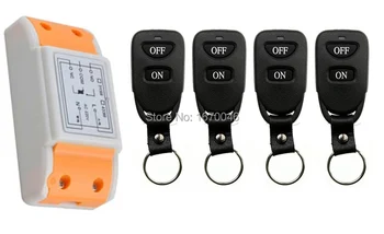 

NEW AC220V 1CH 10A Remote Control Light Switch teleswitch Relay Output Radio Receiver Module and 4 pcs Belt buckle Transmitter