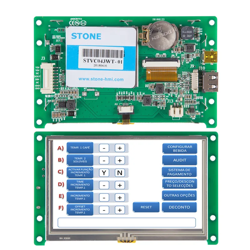 4.3" tft-lcd display kit, lcd monitor controller board