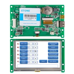 4.3 "monitor esperto de tft lcd com placa controlador + sistema incorporado + interface de série uart