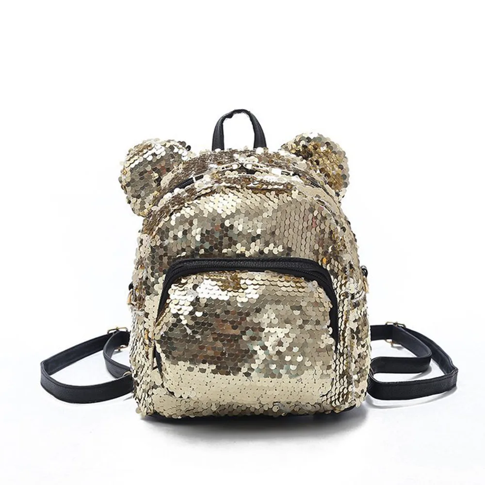 

2019 Female Sequins Bling Backpack Small Fashion Women Bag Feminina Mini Schoolbag for Teenager School Mochila Travel Pack New
