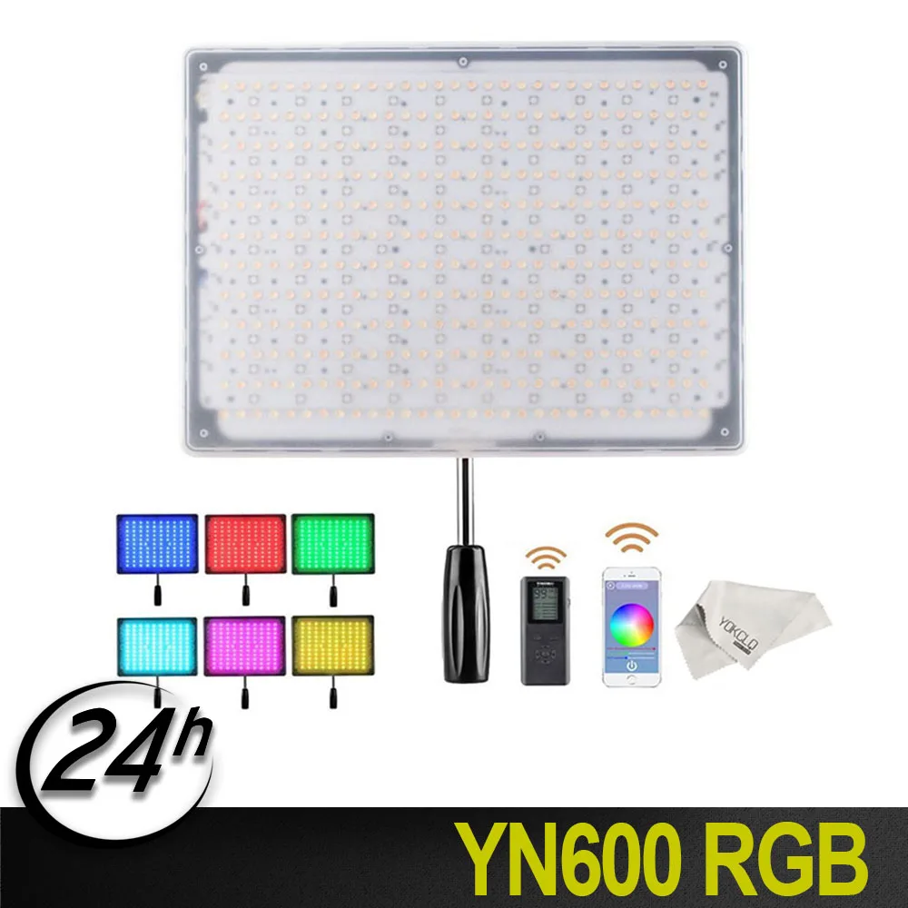 

Yongnuo YN600 RGB YN600RGB Led Video Light Bluetooth Control by phone APP Studio Lighting 3200K-5500K for Filmaking Wedding Vlog