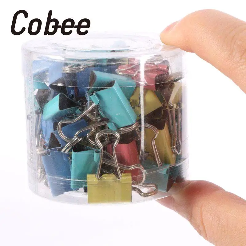 

60Pcs 15mm Foldback Metal Binder Clips For Office School File Paper Organizer