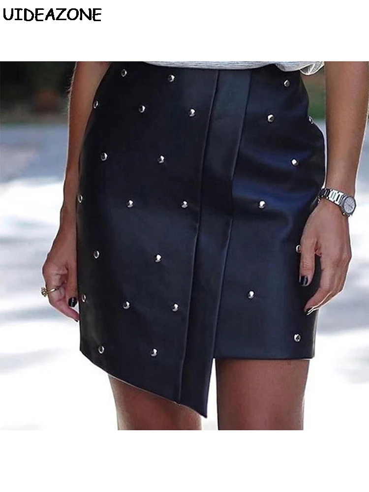 Faldas Mujer Moda 2020 короткая юбка из искусственной кожи женская облегающая черная